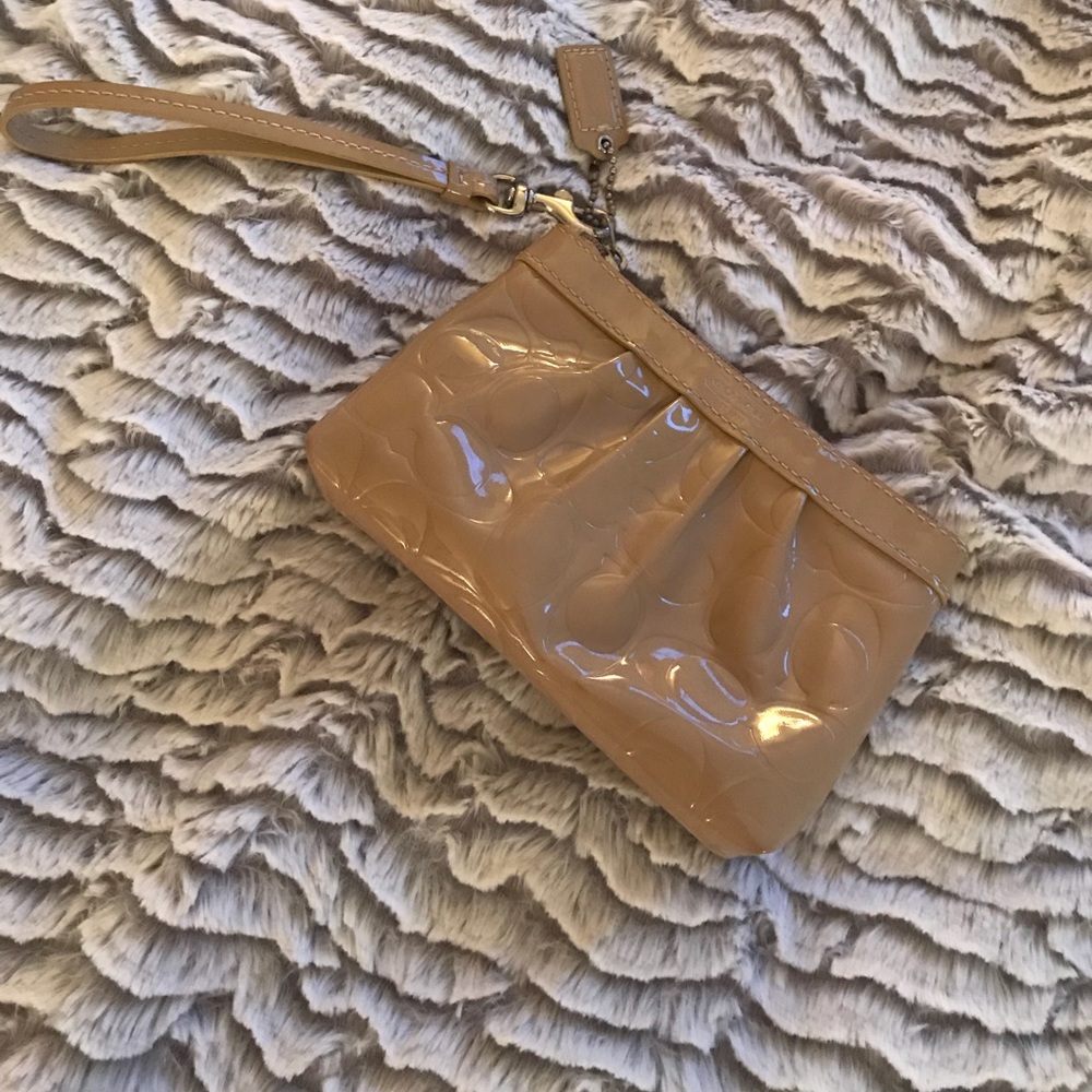 Coach vinyl wristlet